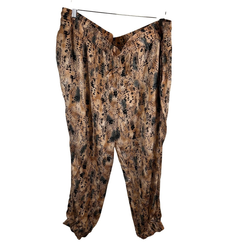 Adore Me 2X Leopard‎ Print Lounge Pants Drawstring Waist Women Casual